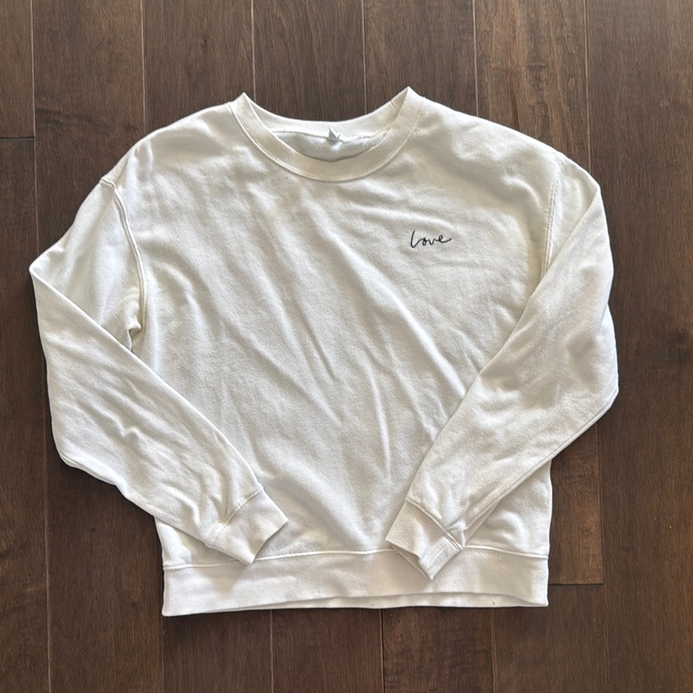Divided H&M  Love Embroidered sweatshirt